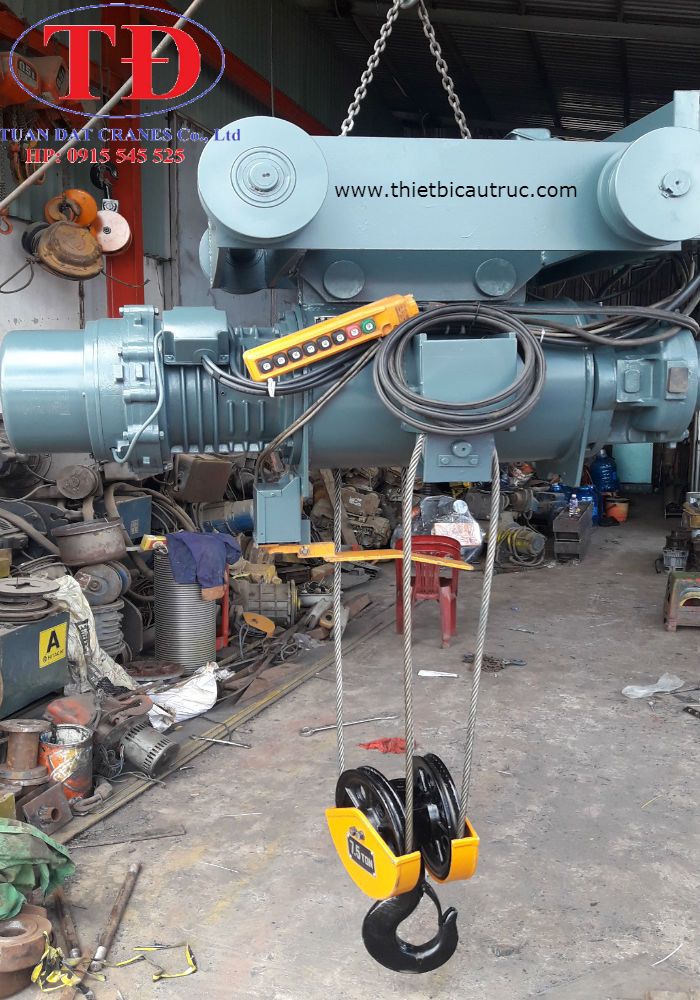 Palang cáp điện Hitachi dầm đôi tiết kiệm chiều cao Palang cáp điện Hitachi dầm đôi tiết kiệm chiều cao