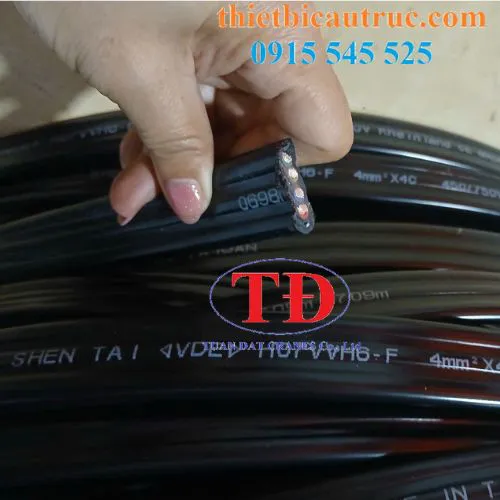 Cáp dẹt cầu trục 4Cx4 Shentai