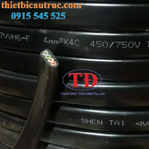 Cáp dẹt cầu trục 4Cx4 Shentai