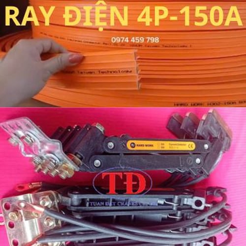 Ray điện an toản cầu trục 4P 100A