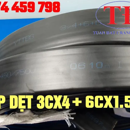 Cáp dẹt cầu trục 3Cx4 + 6Cx1.5