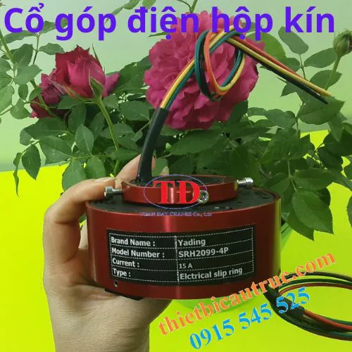 Cổ góp điện 4 pha hộp kín trục 20