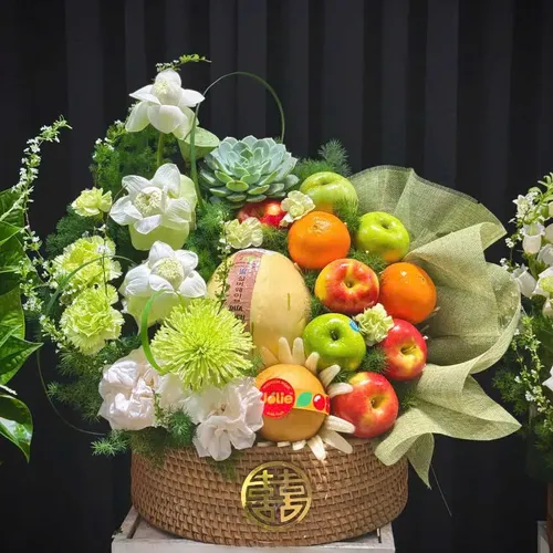 Mâm ngũ quả xanh – trắng