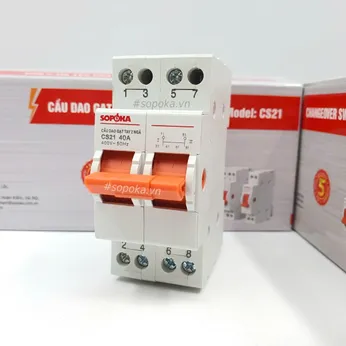 Cầu Dao Gạt Tay 2 Ngả 2P SOPOKA