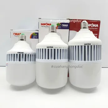 Bóng Đèn LED Thân Nhôm Công Suất Cao (Mã N) Sáng Trắng SOPOKA