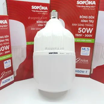 Bóng Đèn LED Trụ Tròn Sáng Trắng Dòng H SOPOKA