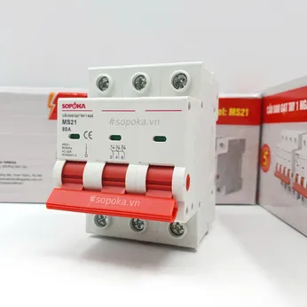 Cầu Dao Gạt Tay 1 Ngả 3P 80A SOPOKA