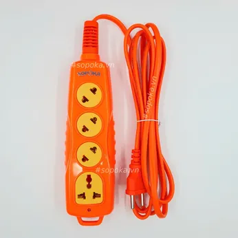 Ổ Cắm Điện 4 Lỗ Chéo 3000W Cắm Không Vướng 4C-3000W SOPOKA