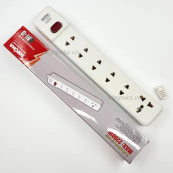 Ổ Cắm Điện 6 Lỗ Lõi Sứ Không Dây 2200W Có Công Tắc 6M-0 SOPOKA