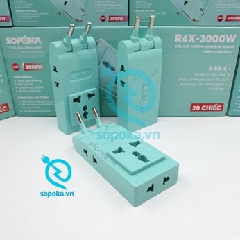Ổ Chia Điện 4 Lỗ Dẹp Cổ Xoay 3000W R4X-3000W SOPOKA