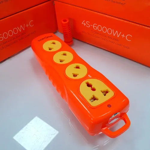 Ổ Cắm Điện 6000W 4 Lỗ Chéo Không Dây 30A 4S-6000W+C SOPOKA