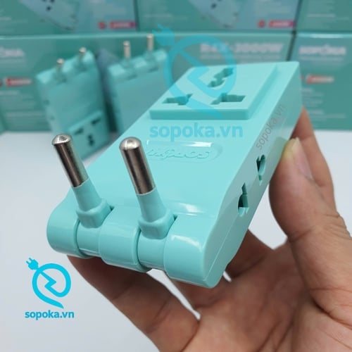Ổ Chia Điện 4 Lỗ Dẹp Cổ Xoay 3000W R4X-3000W SOPOKA