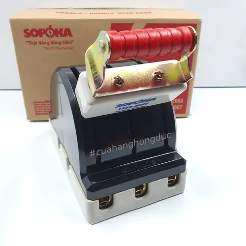 Cầu Dao Đảo Đế Sứ 3 Pha 150A 3P 2N 600V Màu Đen D43 SOPOKA
