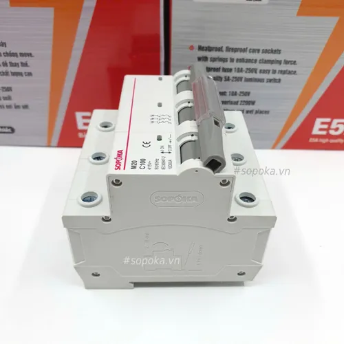 Aptomat 3 pha MCB 3P M20 80A 100A SOPOKA