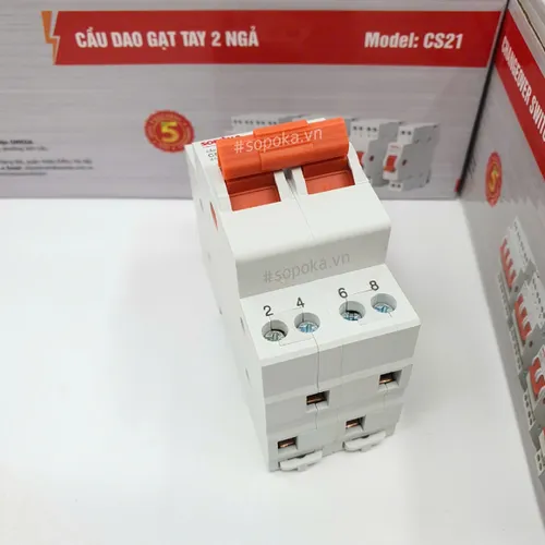 Cầu Dao Gạt Tay 2 Ngả 2P SOPOKA