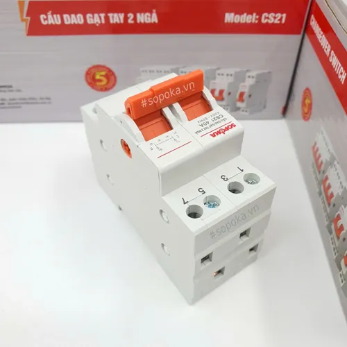 Cầu Dao Gạt Tay 2 Ngả 2P SOPOKA