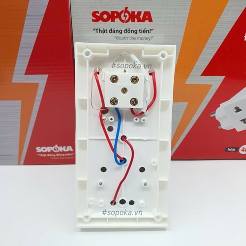 Bảng Điện 1 Công Tắc 1 Lỗ Cắm Có Cầu Chì BS1 SOPOKA