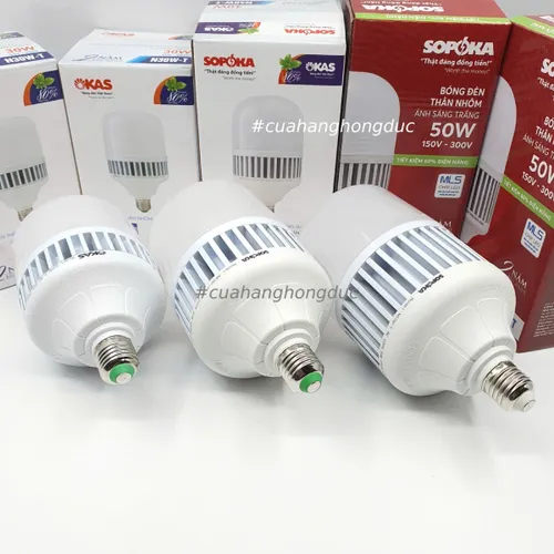 Bóng Đèn LED Thân Nhôm Công Suất Cao (Mã N) Sáng Trắng SOPOKA