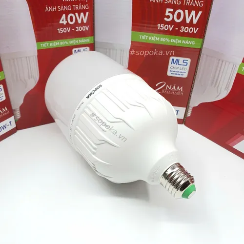 Bóng Đèn LED Trụ Tròn Sáng Trắng Dòng H SOPOKA