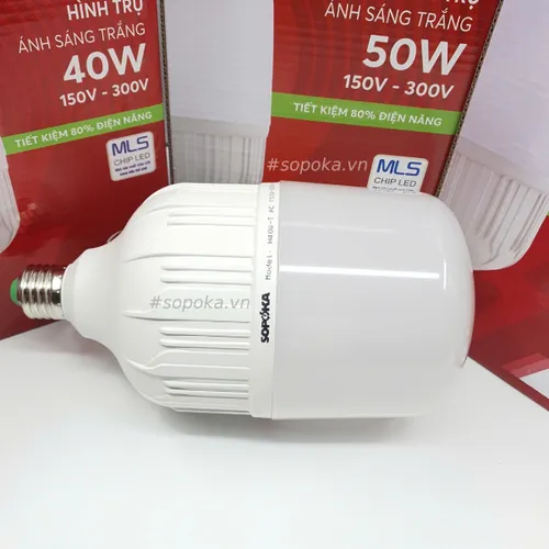 Bóng Đèn LED Trụ Tròn Sáng Trắng Dòng H SOPOKA