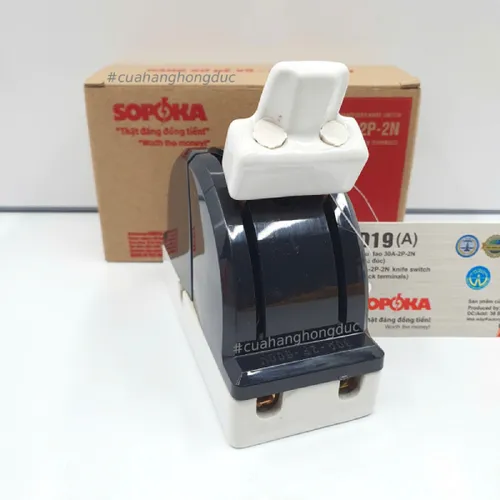 Cầu Dao Đảo Đế Sứ 1 Pha 30A 2P 600V 2N D19 SOPOKA