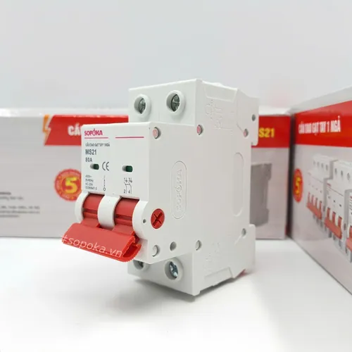 Cầu Dao Gạt Tay 1 Ngả 2P 80A SOPOKA