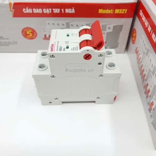 Cầu Dao Gạt Tay 1 Ngả 2P 80A SOPOKA