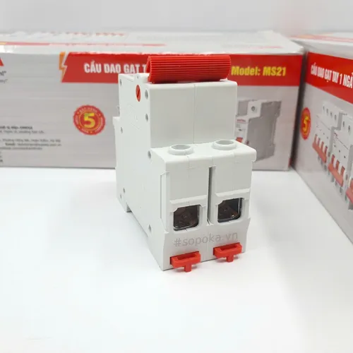 Cầu Dao Gạt Tay 1 Ngả 2P 80A SOPOKA