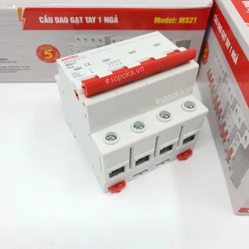 Cầu Dao Gạt Tay 1 Ngả 3 Pha 4P 80A SOPOKA