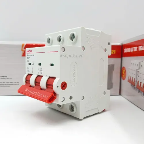 Cầu Dao Gạt Tay 1 Ngả 3P 80A SOPOKA