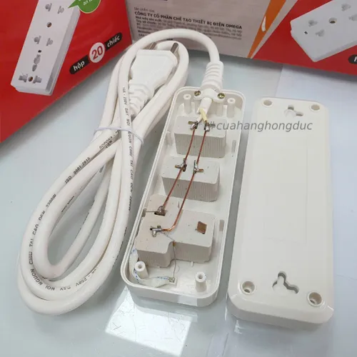 Ổ Cắm Điện 3 Lỗ 2200W Lõi Sứ Có Dây 3C2 SOPOKA