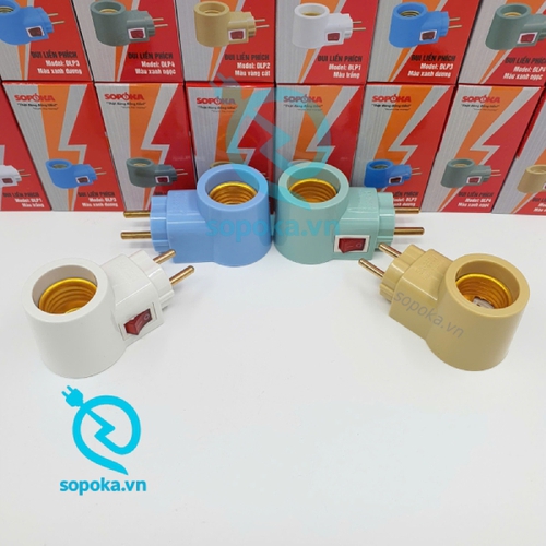 Đui Đèn Liền Phích Cắm Có Công Tắc Kích Cỡ E27 ĐLP SOPOKA