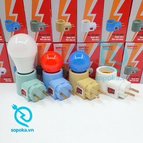 Đui Đèn Liền Phích Cắm Có Công Tắc Kích Cỡ E27 ĐLP SOPOKA