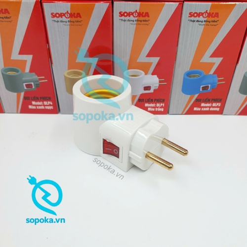 Đui Đèn Liền Phích Cắm Có Công Tắc Kích Cỡ E27 ĐLP SOPOKA