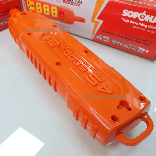 Ổ Cắm Điện 4 Lỗ 6000W Không Dây Nút Nguồn 4S-6000W2+ SOPOKA