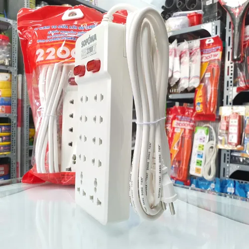  Ổ Cắm Điện 10 Lỗ 2200W Có Dây Lõi Sứ 10Y SOPOKA