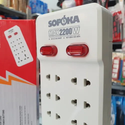 Ổ Cắm Điện 10 Lỗ 2200W Không Dây Lõi Sứ 10Y-0 SOPOKA