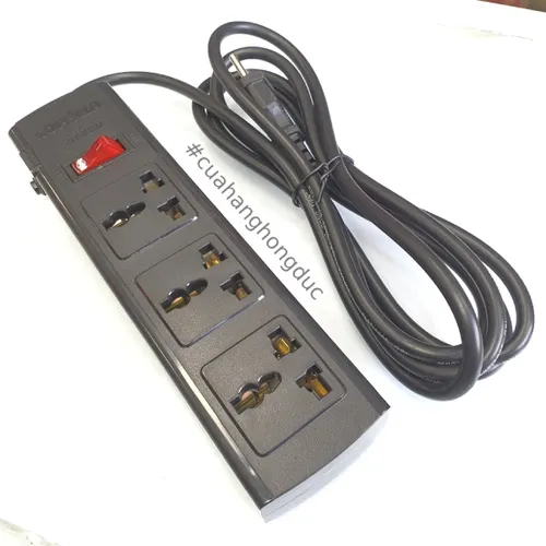  Ổ Cắm Điện 3 Lỗ 3 Chấu 2200W Lõi Sứ Chống Cháy Breaker 3T SOPOKA
