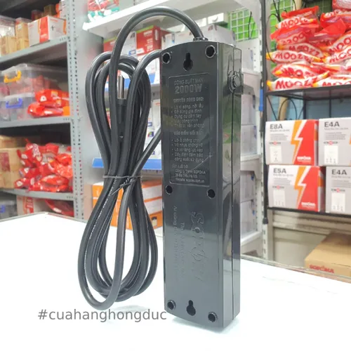  Ổ Cắm Điện 3 Lỗ 3 Chấu 2200W Lõi Sứ Chống Cháy Breaker 3T SOPOKA