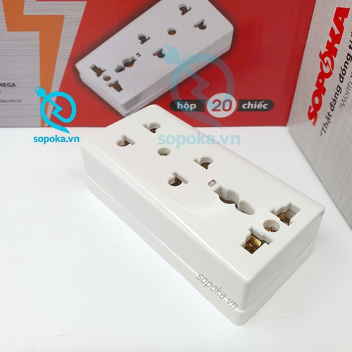 Ổ Cắm Điện 3 Lỗ Gắn Nổi E15 SOPOKA