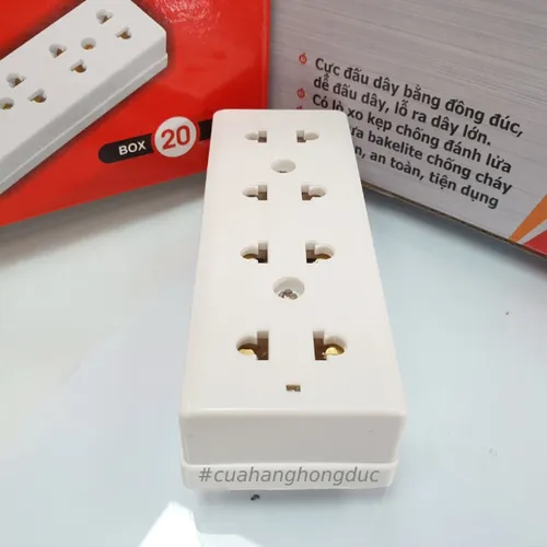 Ổ Cắm Điện 4 Lỗ Gắn Tường Gắn Táp Lô E25 SOPOKA