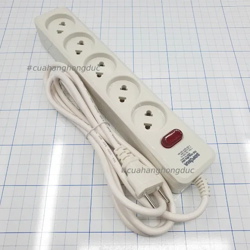 Ổ Cắm Điện 5 Lỗ Chéo Âm Lõi Sứ 2200W 5L2 SOPOKA