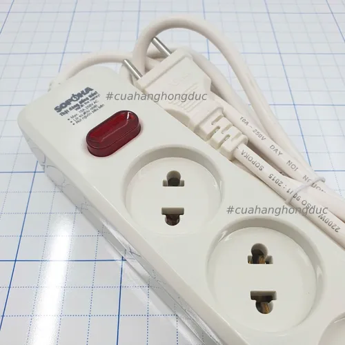 Ổ Cắm Điện 5 Lỗ Chéo Âm Lõi Sứ 2200W 5L2 SOPOKA