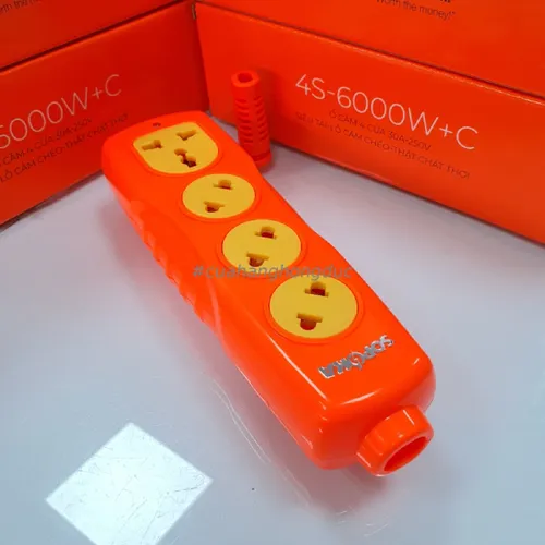 Ổ Cắm Điện 6000W 4 Lỗ Chéo Không Dây 30A 4S-6000W+C SOPOKA