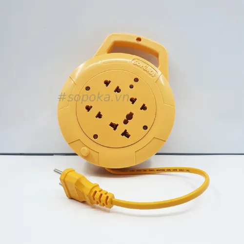 Ổ Cắm Điện Quay Cuộn Dây Tròn 2200W Dòng Q SOPOKA