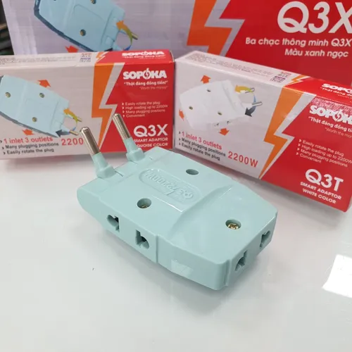 Ổ Chia Điện 3 Lỗ Loại Dẹp Q3 SOPOKA