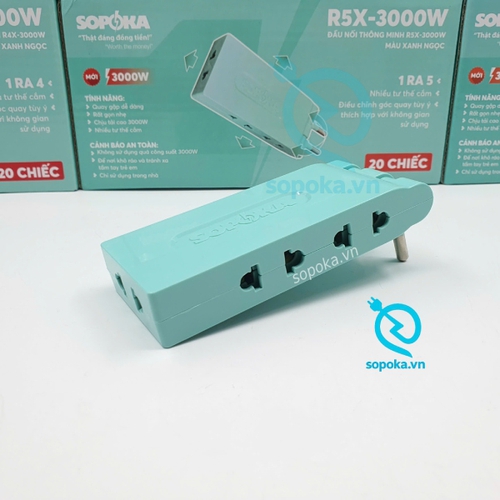 Ổ Chia Điện 5 Cổng SOPOKA R5X-3000W Cổ Xoay 180° 3000W