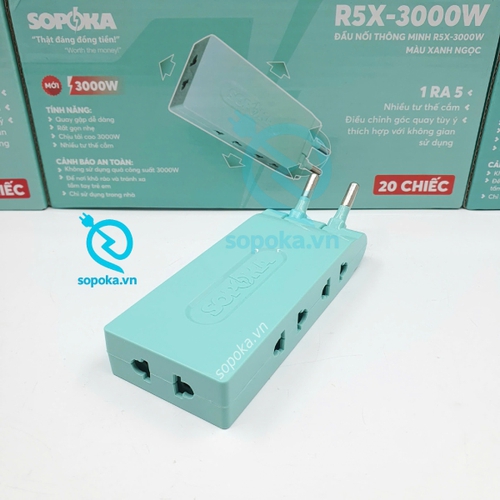 Ổ Chia Điện 5 Cổng SOPOKA R5X-3000W Cổ Xoay 180° 3000W