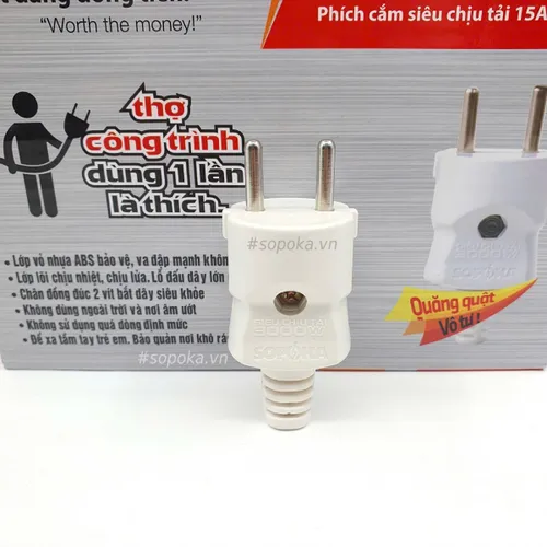 Phích Cắm Điện 2 Lớp Siêu Chịu Tải 3000W P3000 SOPOKA