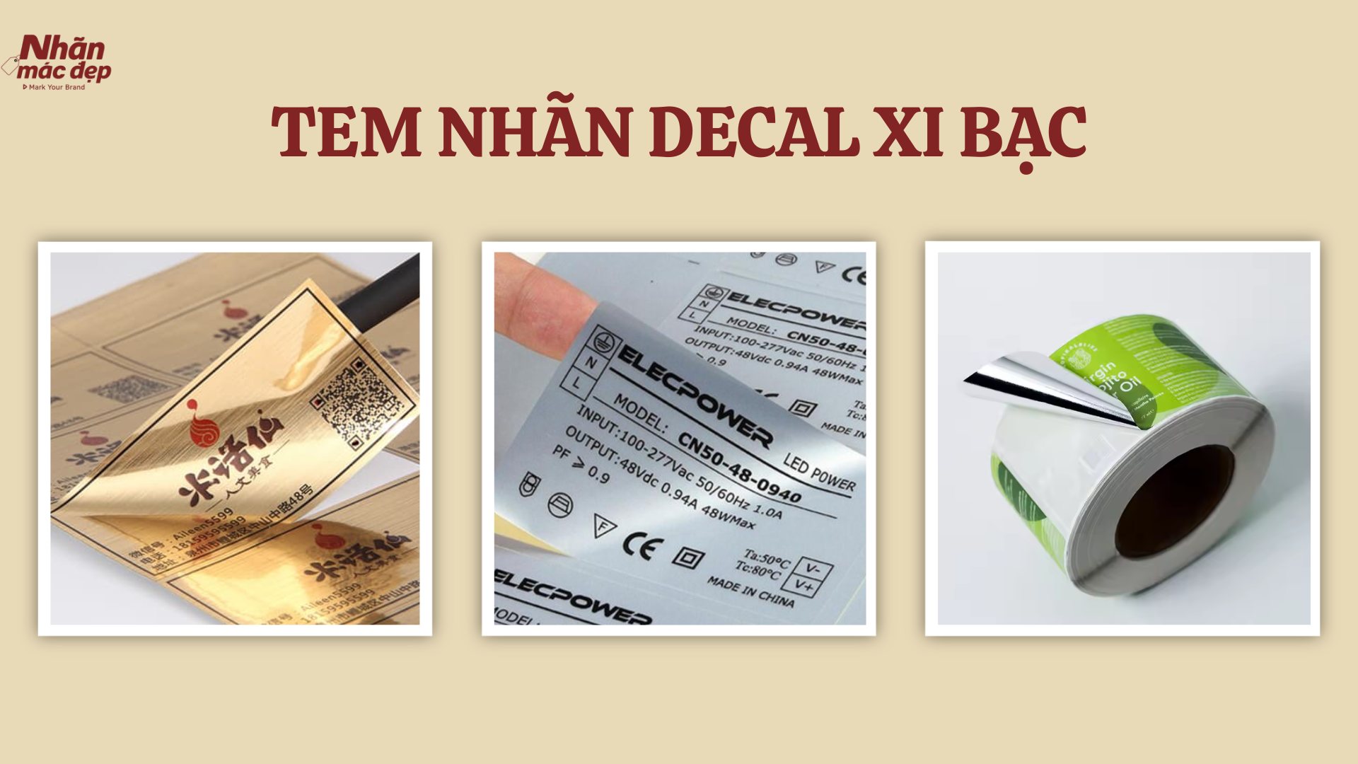 Tem nhãn decal xi bạc Tem nhãn decal xi bạc